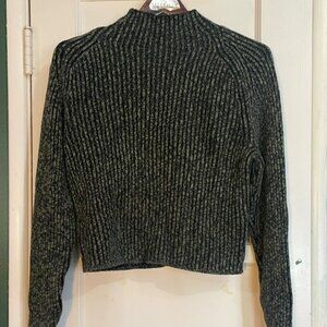 Green Lululemon Cotton-Cashmere Blend Mock Neck Sweater Size 4
